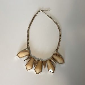 Cream and gold necklace